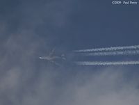 UNKNOWN @ ORF - Virgin Atlantic flight 37 nearly obscured by clouds, over Virginia