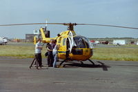 G-AZOR @ EGFH - Swansea Airport based air ambulance helicopter at the helimeet to raise money for the Wales Air Ambulance. Re-registerted G-WAAN on 14/11/2003  - by Roger Winser