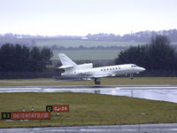 F-GOLV @ EDI - Falcon 50 from Lov fly landing on runway 06 - by Mike stanners