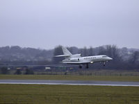 F-GOLV @ EDI - Lov fly Falcon 50 arrives at EDI For the rugby game Scotland v France - by Mike stanners