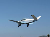 N5055B @ SZP - 1955 Beech F35 BONANZA, Lycoming O-360 conversion, on final Rwy 22 - by Doug Robertson