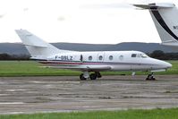 F-GSLZ @ EGNV - Dassault Falcon 100 at Durham Tees Valley Airport in 2004. ) Formerly F-WZGO, F-GELS, I-OANN, N71M, F-WQBJ. - by Malcolm Clarke