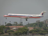N830AE @ LAX - American Eagle regional jet landing on runway 24R - by Helicopterfriend