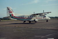 G-BUXT @ EGFH - Air Wales Dornier 228 based at Swansea Airport. Summer 2002 - by Roger Winser