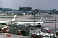 CCCP-86700 @ EGLL - Ilyushin Il-62M at Heathrow Airport in 1975. Photo taken from the roof of the Queens Building. - by Malcolm Clarke