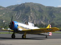N4995C @ SZP - 1949 North American T-6G 'Thirsty Girl' (1949 factory reman), P&W R-1340 Wasp 600 Hp, taxi - by Doug Robertson