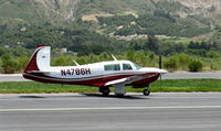 N4786H @ SZP - 1979 Mooney M20J 201, Lycoming IO-360 A&C 200 Hp, landing roll Rwy 22 returning from SMX - by Doug Robertson