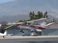 N555CV @ SZP - 1976 Cessna 172M, Lycoming O&VO-360 180 Hp upgrade, landing Rwy 22 - by Doug Robertson
