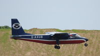 G-AXUB @ EGBY - G-AXUB with parachutists on board at Bentwaters Park Airshow June 2010