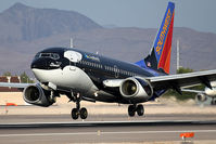 N713SW @ LAS - Southwest Airlines Shamu N713SW (FLT SWA2218) from Albuquerque Int'l (KABQ) landing RWY 25L.