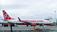 G-CDEG @ GLA - globespan B737 At glasgow airport - by Mike stanners