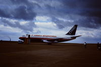 G-BAZI @ EGFF - Operated by Cardiff based Airways International Cymru in 1985 - by Roger Winser