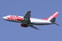 G-CELA @ EGNT - Boeing 737-377 taking off on 25 at Newcastle Airport in September 2006. - by Malcolm Clarke