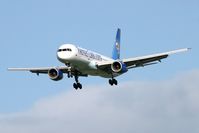 G-FCLA @ EGNT - Boeing 757-28A on Approach to Rwy 25 at Newcastle Airport in September 2006. - by Malcolm Clarke