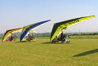 G-NOOK @ X5FB - Mainair Blade 912S at Fishburn Airfield, UK in June 2006. During a refuellng stop, one of the participants in the Fly UK 2006 around Britain flight from Halfpenny Green to Sandown via John O'Groats and Land's End. - by Malcolm Clarke