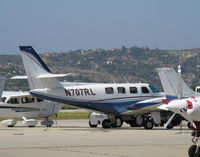 N707RL @ CMA - 1981 Cessna T303 CRUSADER, two Continental TSIOP-520-AE Turbos 250 Hp each, counter-rotating three-blade props - by Doug Robertson