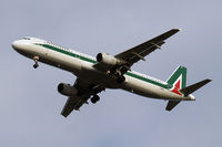 I-BIXS @ EGLL - Airbus A321-112 [0599] (Alitalia) Home~G 08/12/2009. Taken on approach 27R 3 miles out.