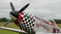 G-MUZY @ EGTH - 5. G-MUZY (Titan T-51 Mustang) at Shuttleworth Collection Evening Air Display & LAA Party in the Park June 2010 - by Eric.Fishwick
