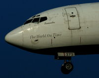 N273FE @ DFW - A beat up old broad named Samantha.  I love these 727's.  Too bad that their fuel consumption finaly made them passe'. - by Ron Streetenberger