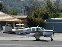 N9487Q @ SZP - 1972 Beech V35B BONANZA 'Webfoot Webster', Continental IO-520-B 285 Hp, taxi - by Doug Robertson
