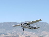 N66168 @ SZP - 1983 Cessna 172P SKYHAWK II, Lycoming O-320-D2J 160 Hp, takeoff climb Rwy 22 - by Doug Robertson