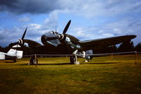 420430 @ EGWC - Me 410A-1/U2 Hornisse coded 3U+CC part of the Aerospace Museum Collection at RAF Cosford in 1985 - by Roger Winser