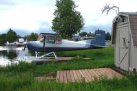 N416DC @ LHD - 1959 Cessna 175, c/n: 55940 at Lake Hood - by Terry Fletcher