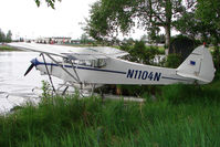 N1104N @ LHD - Piper PA-18-150, c/n: 18-7579 on Lake Hood - by Terry Fletcher