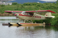 N3681N @ LHD - 1947 Piper PA-12, c/n: 12-1931 on Lake Hood - by Terry Fletcher