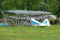 N328CB - 1957 Piper PA-22-150, c/n: 22-5262 noted on a private location by the spur road to Talkeetna , Alaska - by Terry Fletcher