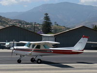 N5443L @ SZP - 1980 Cessna 152 II, Lycoming O-235 110 Hp, landing roll Rwy 22 - by Doug Robertson