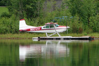 N80124 - 1976 Cessna A185F, c/n: 18503094 on Soldotna Longmere Lake - by Terry Fletcher
