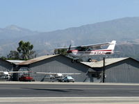 N704JH @ SZP - 1976 Cessna 150M, Continental O-200 100 Hp, landing Rwy 22 - by Doug Robertson