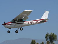 N704JH @ SZP - 1976 Cessna 150M, Continental O-200 100 Hp, on final Rwy 22 - by Doug Robertson
