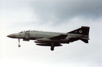 XV487 @ EGQS - Phantom FGR.2 of RAF Wattisham's 74 Squadron on final approach to RAF Lossiemouth in the Summer of 1992. - by Peter Nicholson
