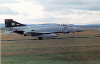 XV487 @ EGQS - Phantom FGR.2 of 74 Squadron awaiting clearance to join the active runway at RAF Lossiemouth in the Summer of 1992. - by Peter Nicholson