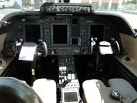 N167SL @ ONT - Cockpit during shut down and fueling - by Helicopterfriend
