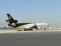 N287UP @ ONT - After landing, taxxing back to the east where UPS has it's parking apron - by Helicopterfriend