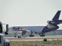 N556FE @ ONT - Landed on runway 26L and is taxiing to the Fed Ex parking apron - by Helicopterfriend