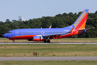 N924WN @ ORF - Southwest Airlines N924WN (FLT SWA1788) rolling out on RWY 5 after arrival from Orlando Int'l (KMCO).