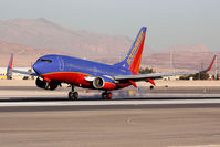 N730SW @ LAS - Southwest Airlines N730SW (FLT SWA1543) from Phoenix/Sky Harbor Int'l (KPHX) landing RWY 25L.