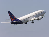 OO-VET @ EBBR - Old -400, ex-Virgin Express, non wingleted, taking off from rwy 07R. - by Philippe Bleus