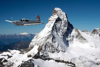 HB-DGL - to memorize the end of the R-T-W - flight 
the most beautiful mountain in switzerland: MATTERHORN - by private