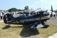 G-XATS @ EGTB - 1977 Pitts Aerobatics PITTS S-2A, c/n: 2147 displayed at AeroExpo 2010 - by Terry Fletcher