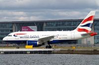 G-EUNA @ EGLC - Airbus A318-112 [4007] (British Airways) London City~G 15/06/2010. Seen arriving.