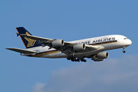 9V-SKG @ EGLL - Airbus A380-841 [019] (Singapore Airlines) Home~G 24/06/2010. Seen on approach 3 miles out 27L. - by Ray Barber