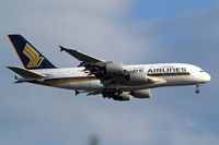 9V-SKG @ EGLL - Airbus A380-841 [019] (Singapore Airlines) Home~G 24/06/2010. Seen on approach 3 miles out 27L. - by Ray Barber