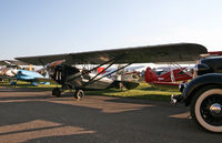 N15792 @ KRDG - With an automobile of the same vintage, this Heath Parasol enjoys an outing at the Mid Atlantic Air Museum. - by Daniel L. Berek