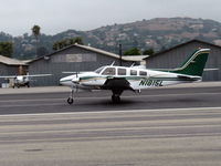 N1815L @ SZP - 1976 Beech 58P BARON, two Continental TSIO-520-LB1C 310 Hp each, Turbocharged & Pressurized, landing roll Rwy 22 - by Doug Robertson