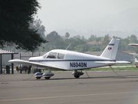 N8040N @ POC - Tied down and parked in transient parking - by Helicopterfriend